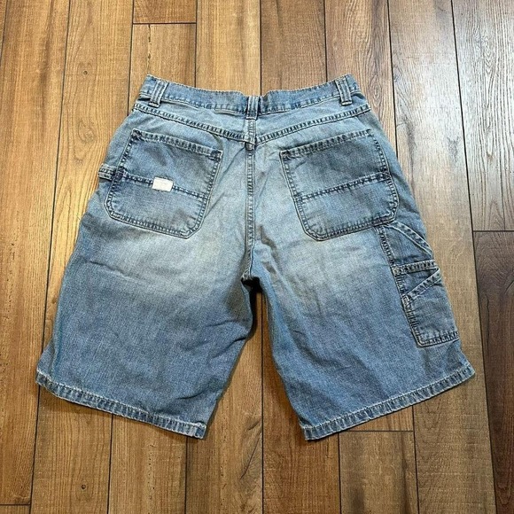 Vintage Old Navy Baggy Carpenter Blue Jean Shorts Jorts size 34 - Picture 1 of 7
